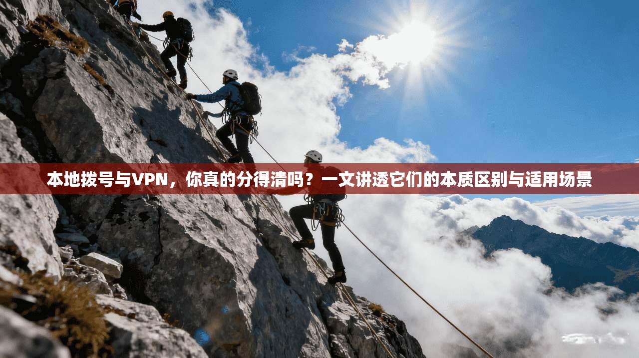 本地拨号与VPN，你真的分得清吗？一文讲透它们的本质区别与适用场景